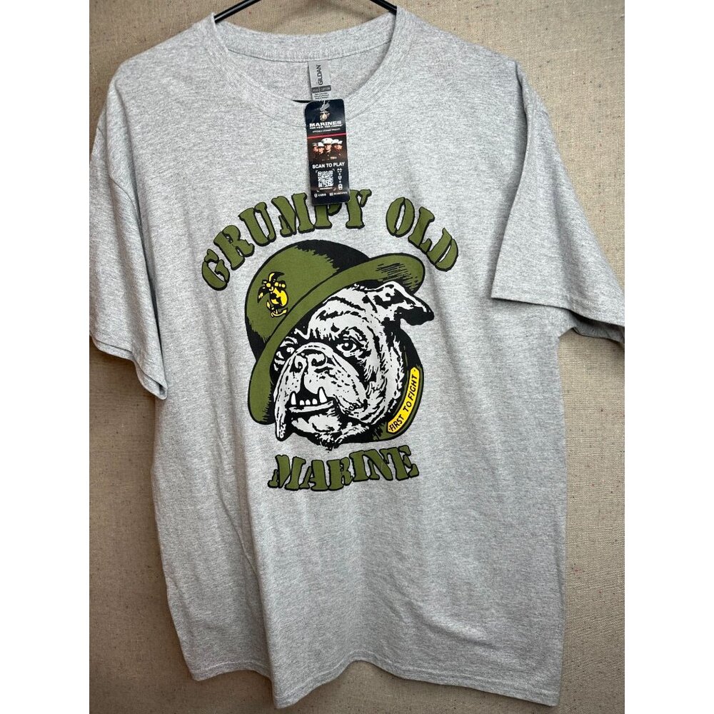 Grumpy Old Marine USMC Tee Shirt Gift Retirement Large Military Chesty Puller - Picture 3 of 7